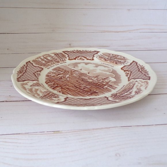 Fair Winds Brown by Alfred Meakin Luncheon Plate 9"  2914 - Picture 2 of 9